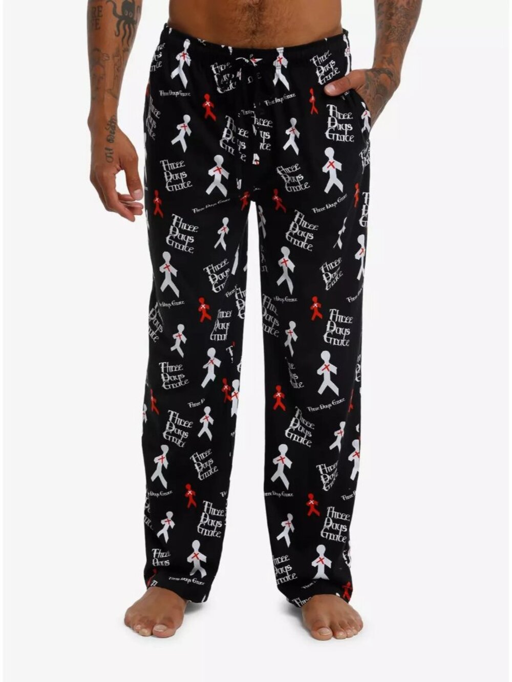 Three Days Grace All Over Print Pajama Pants X-LARGE 40-42 New